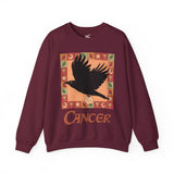 Cancer Whimsical Crow Crewneck Sweatshirt