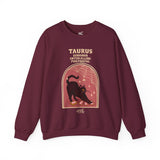 Spooky Taurus Cat Astrology Crewneck