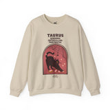 Spooky Taurus Cat Astrology Crewneck