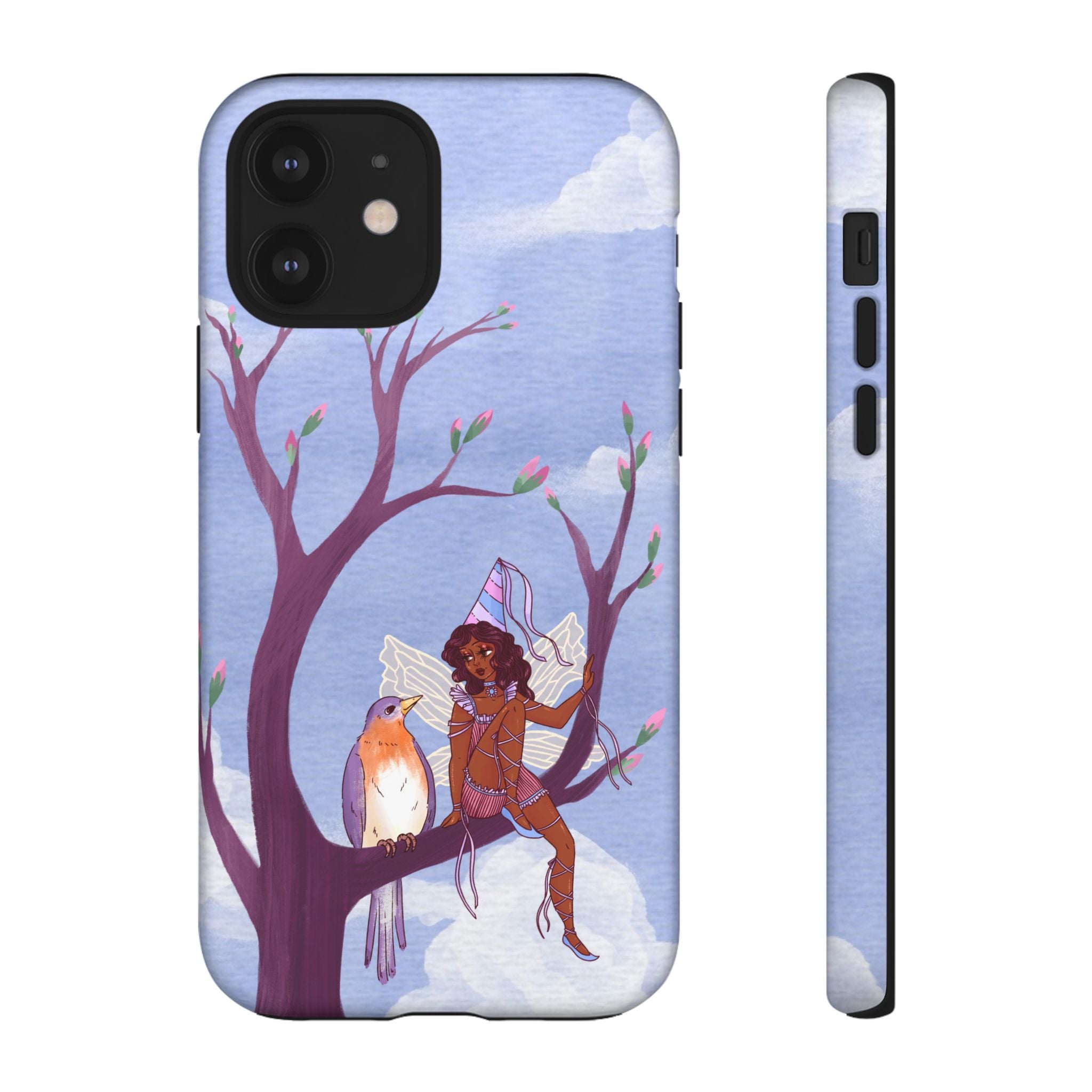 Purple Bird & Fairy Phone Case