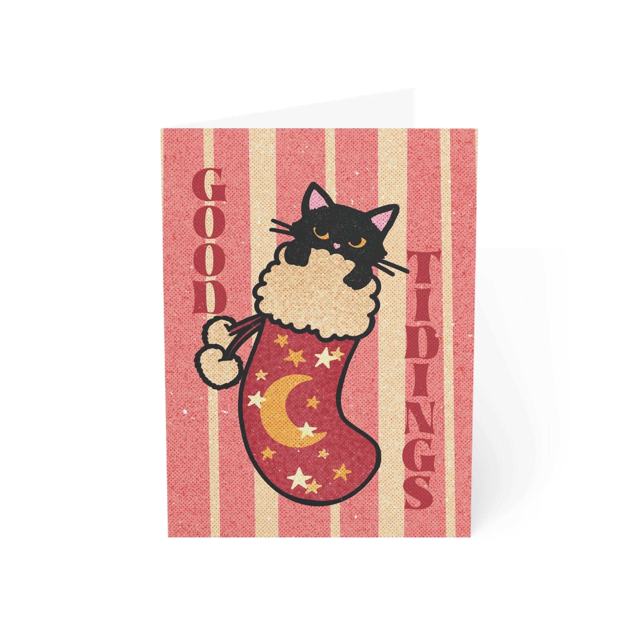 Good Tidings Cat Greeting Card