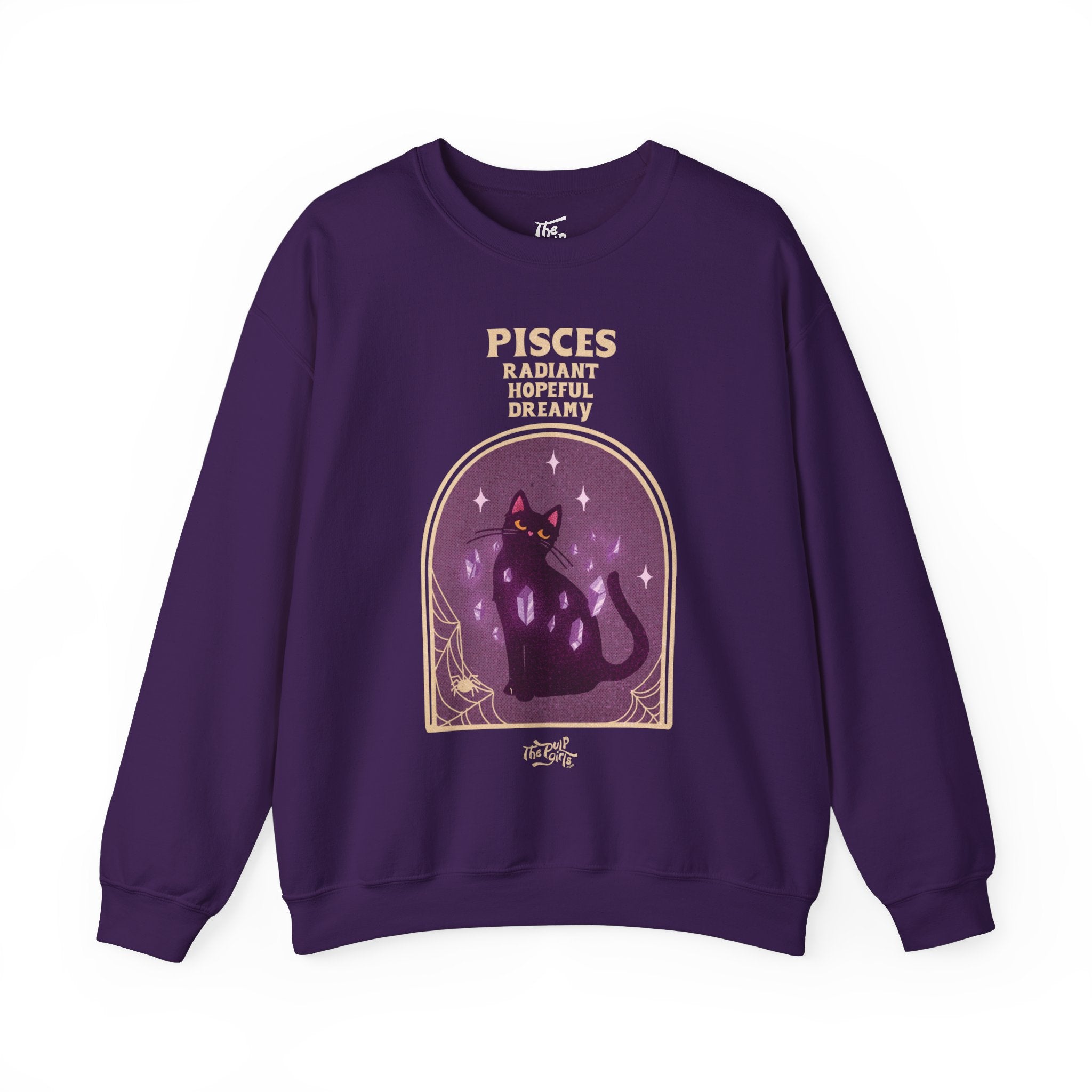 Spooky Pisces Cat Astrology Crewneck