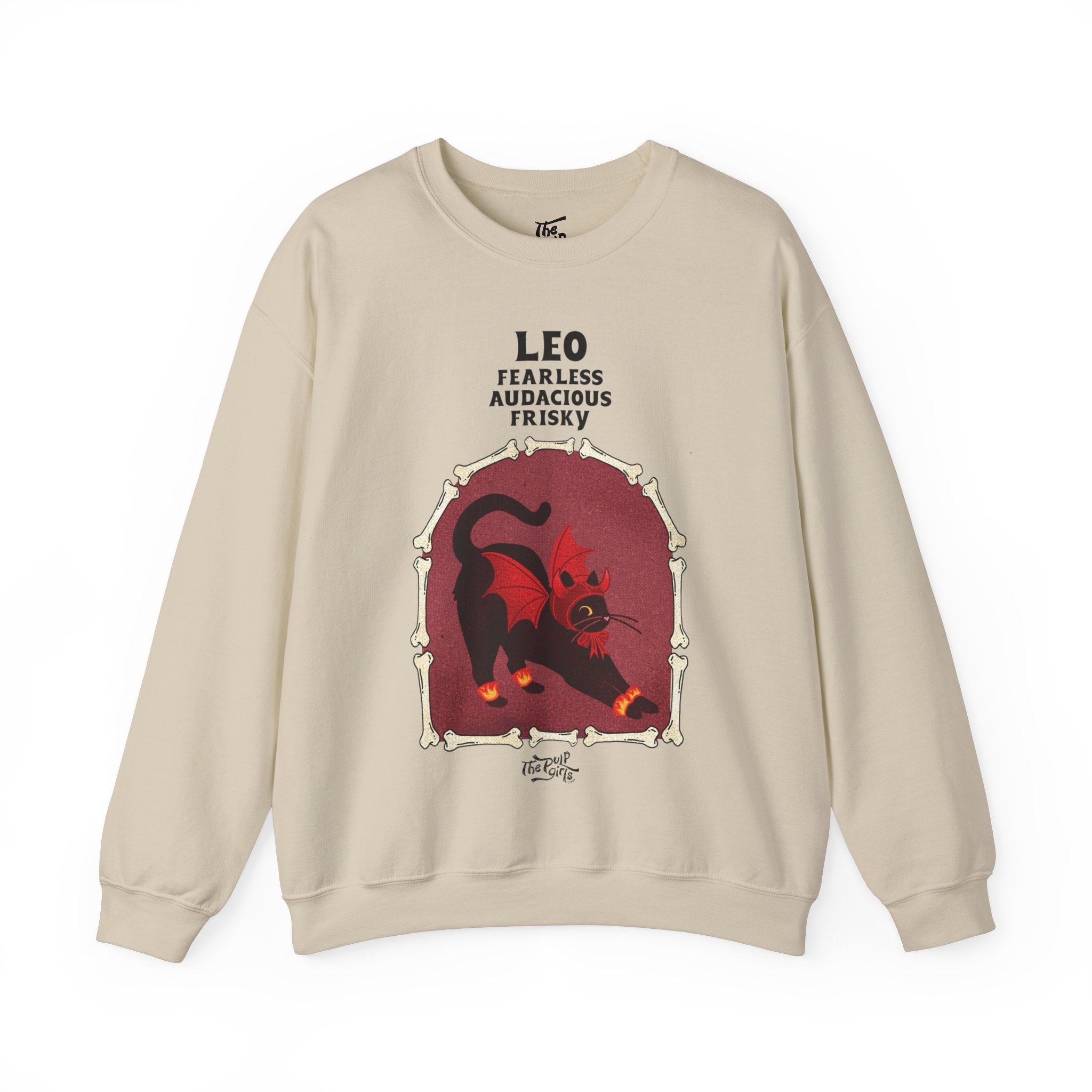 Leo Halloween Cat Astrology Crewneck