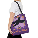 Sagittarius Whimsical Crow Tote Bag