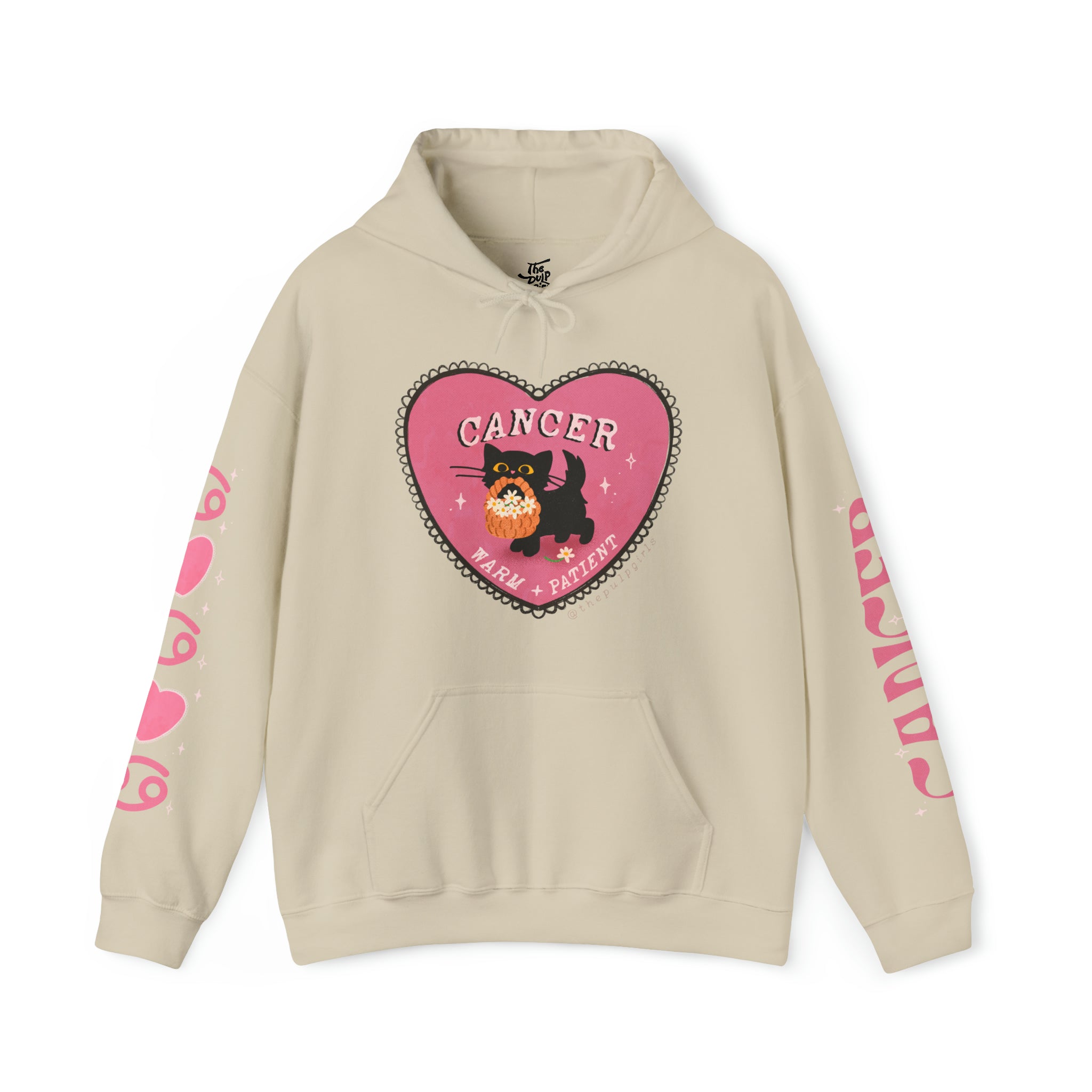 Cancer Love Cat Astrology Hoodie