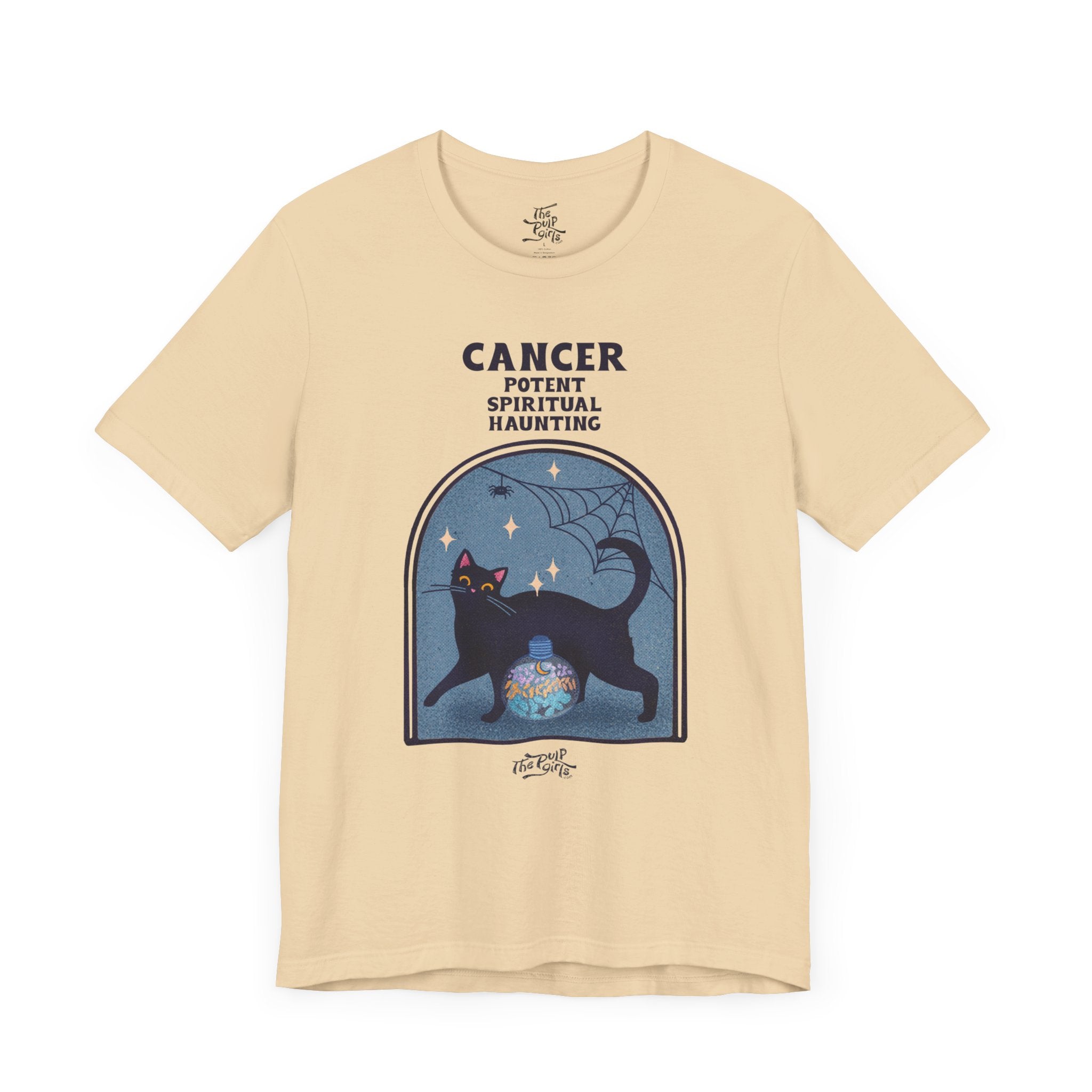 Spooky Cancer Cat Astrology Tee