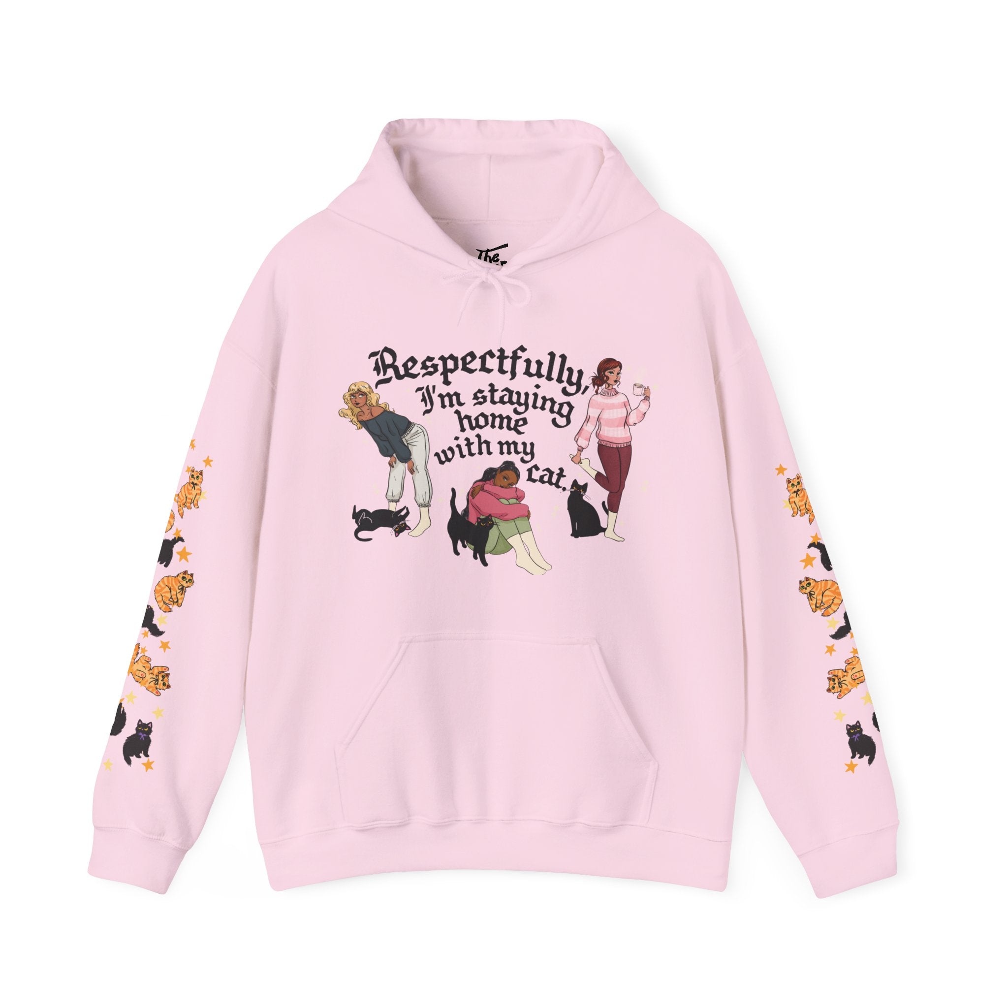 Staying Home With My Cat Hoodie Sweatshirt