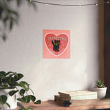 Capricorn Love Cat Art Print