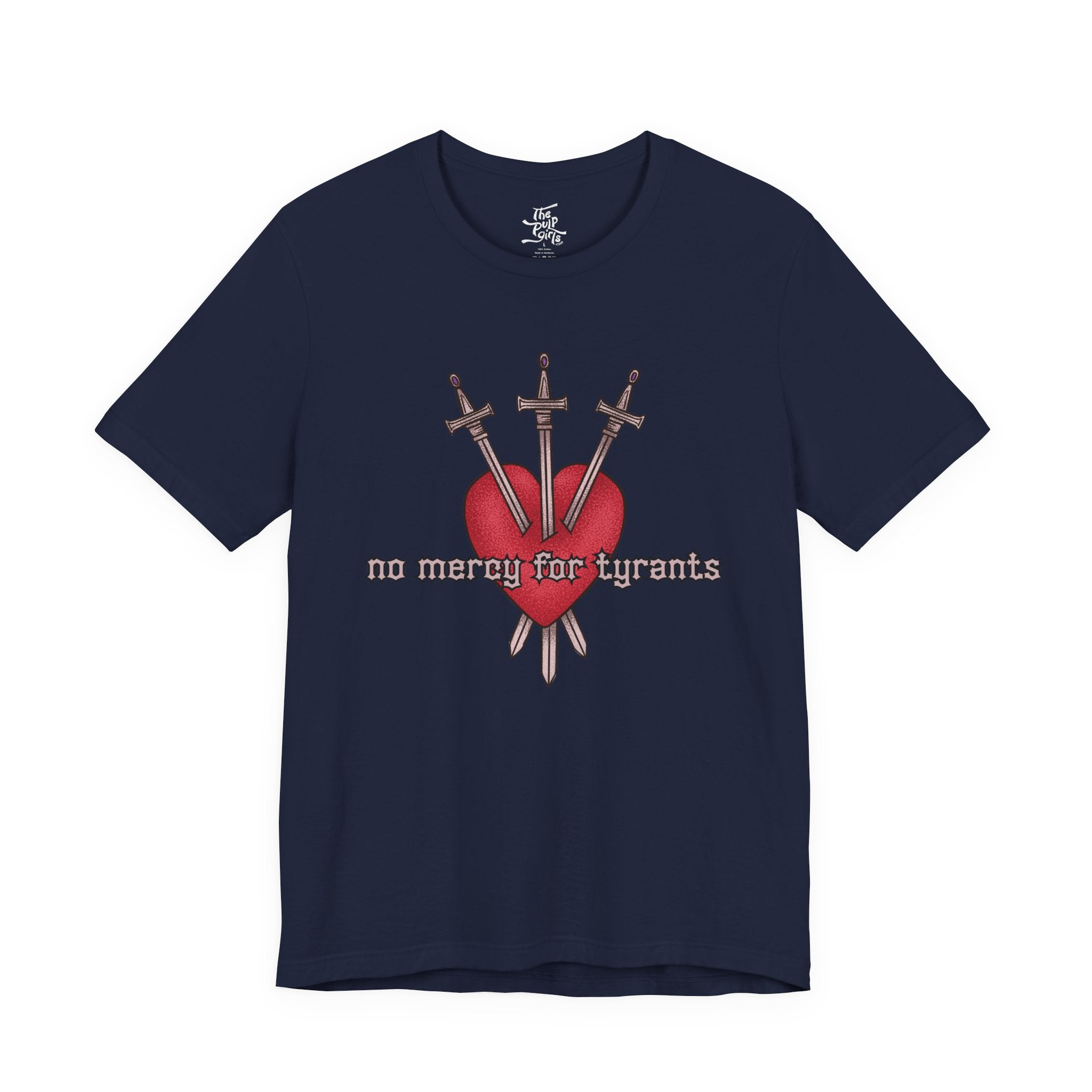 No Mercy For Tyrants - The Three of Hearts Tarot Tee