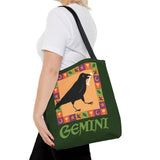 Gemini Whimsical Crow Tote Bag
