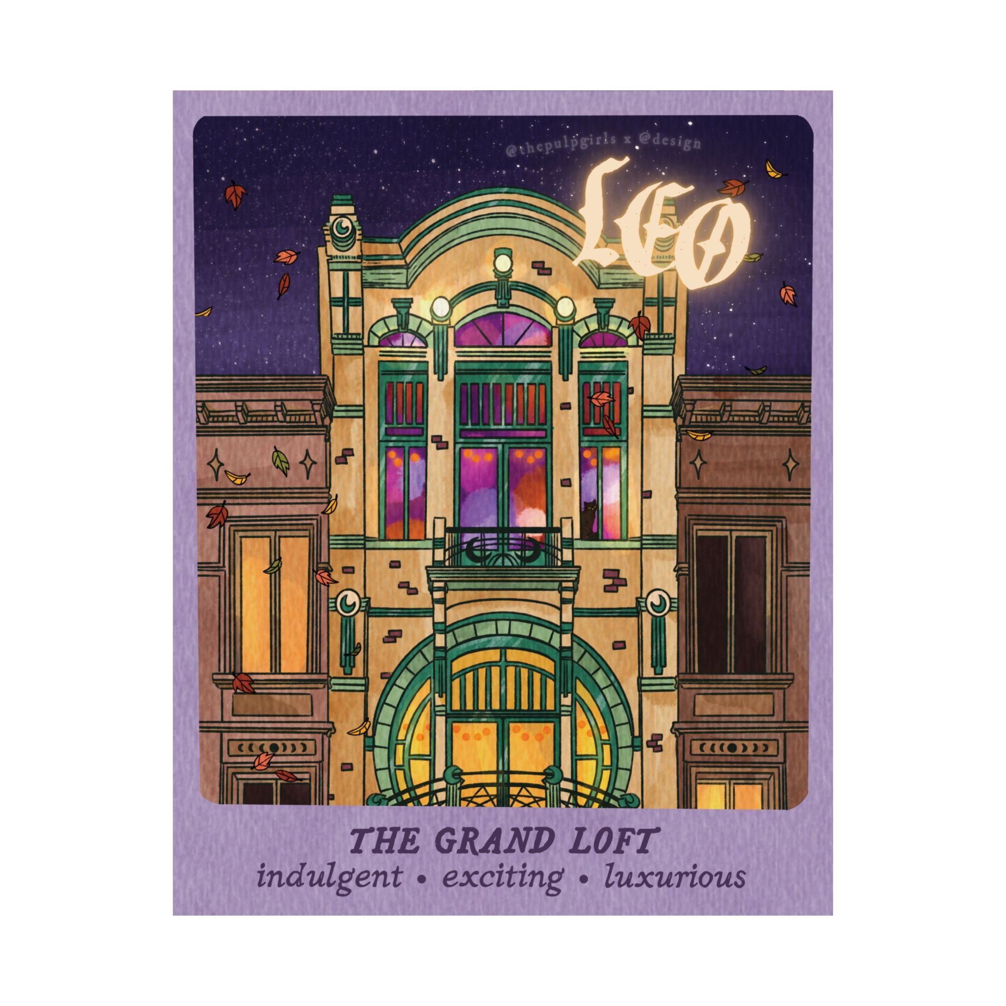Leo Autumn Home Astrology Art Print