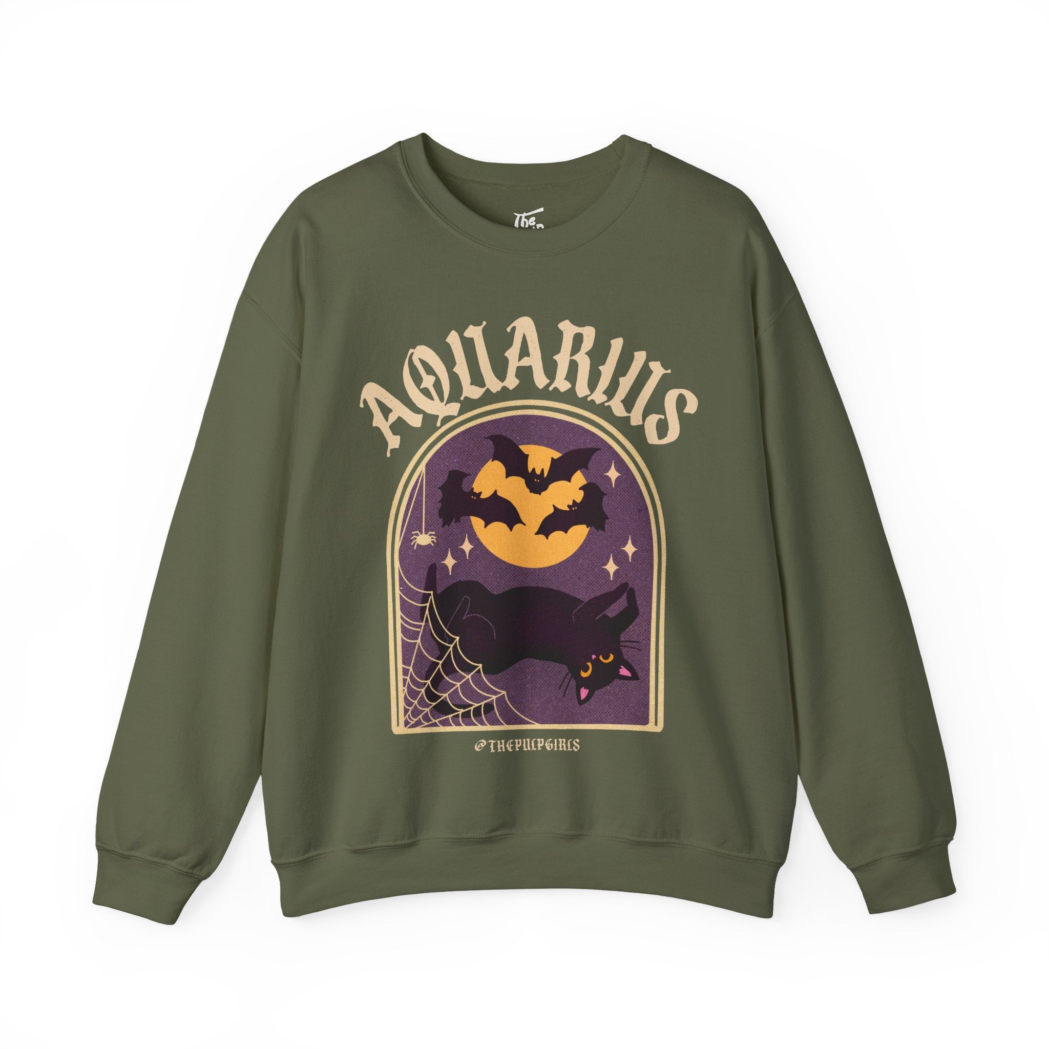 Aquarius Spooky Cat Astrology Crewneck