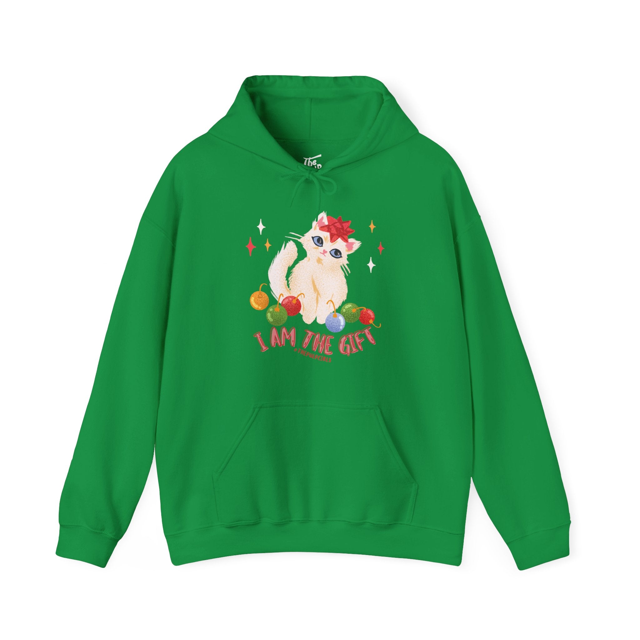 “I AM THE GIFT” Christmas Cat Hoodie