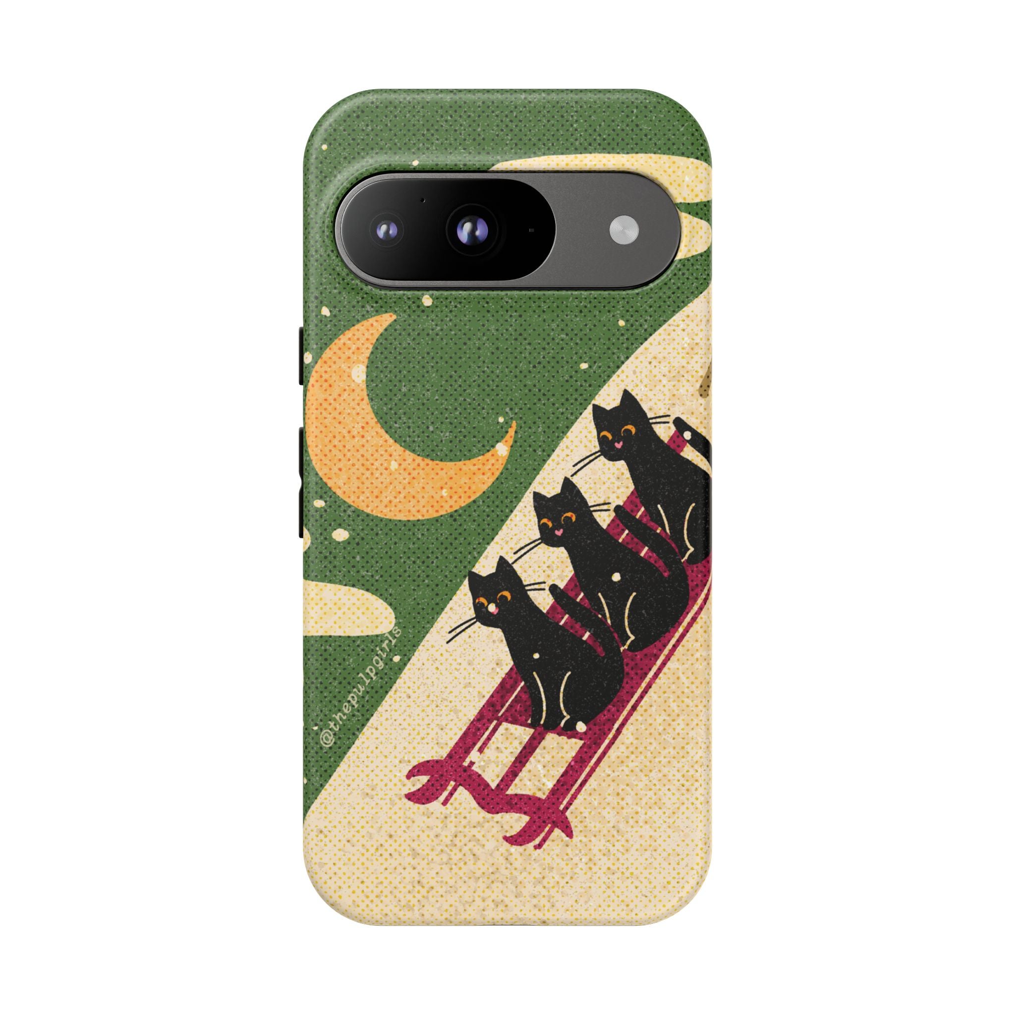 Sledding Kitties Phone Case