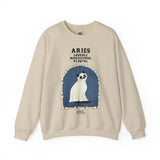 Aries Halloween Cat Astrology Crewneck