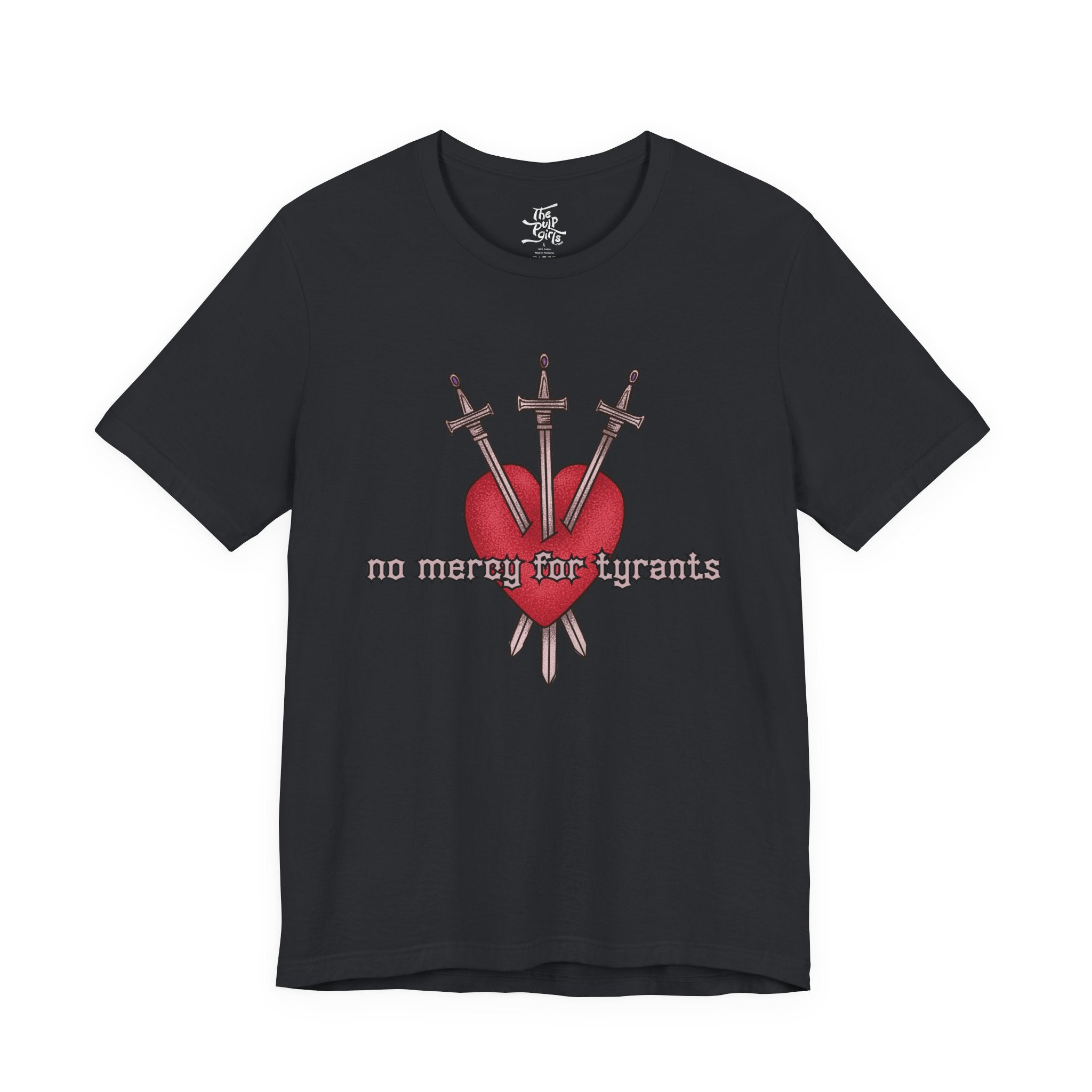 No Mercy For Tyrants - The Three of Hearts Tarot Tee