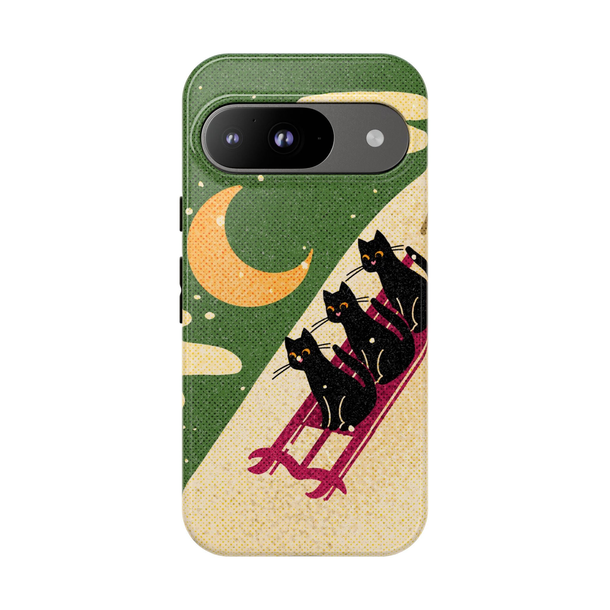 Sledding Kitties Phone Case