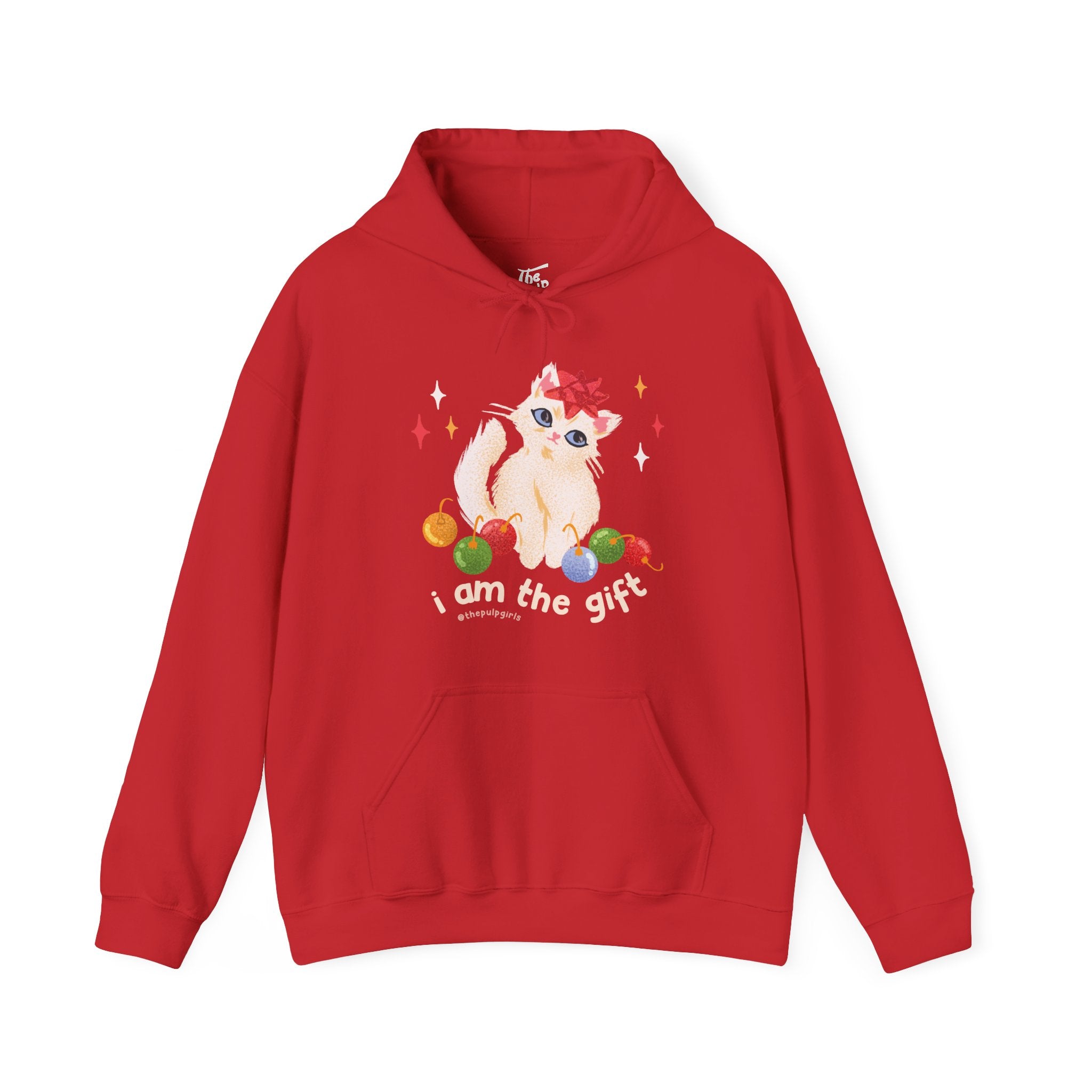 “I AM THE GIFT” Christmas Cat Hoodie