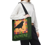 Gemini Whimsical Crow Tote Bag