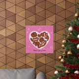 Heart Full of Love Brown Tabby Cat Art Print