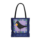 Taurus Whimsical Crow Tote Bag