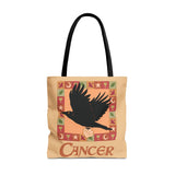 Cancer Whimsical Crow Tote Bag