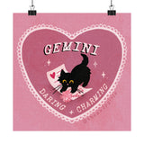 Gemini Love Cat Art Print