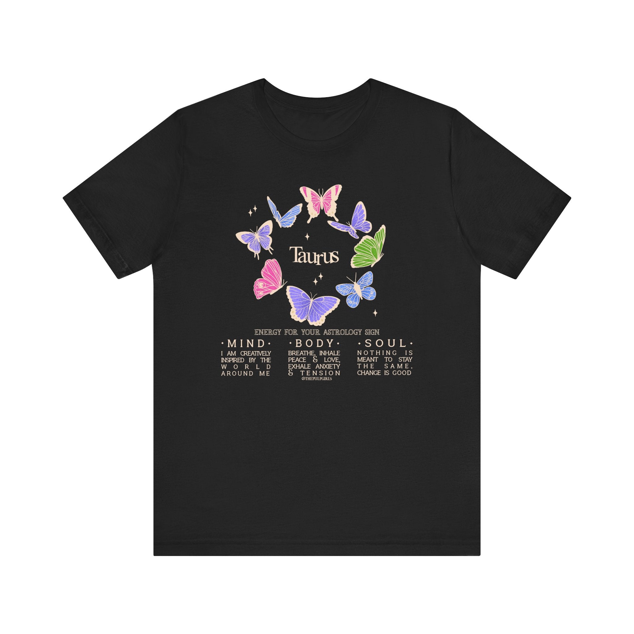 Taurus Astrology Butterfly Tee