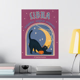 Libra Spooky Cat Astrology Art Print