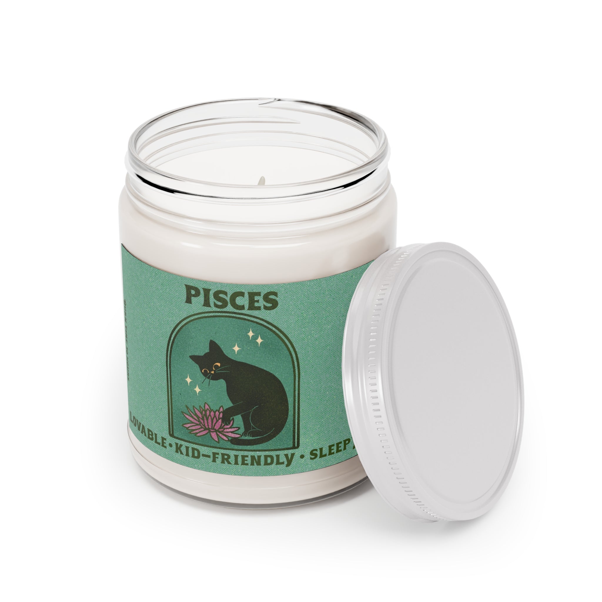 Pisces Cat Astrology Candle