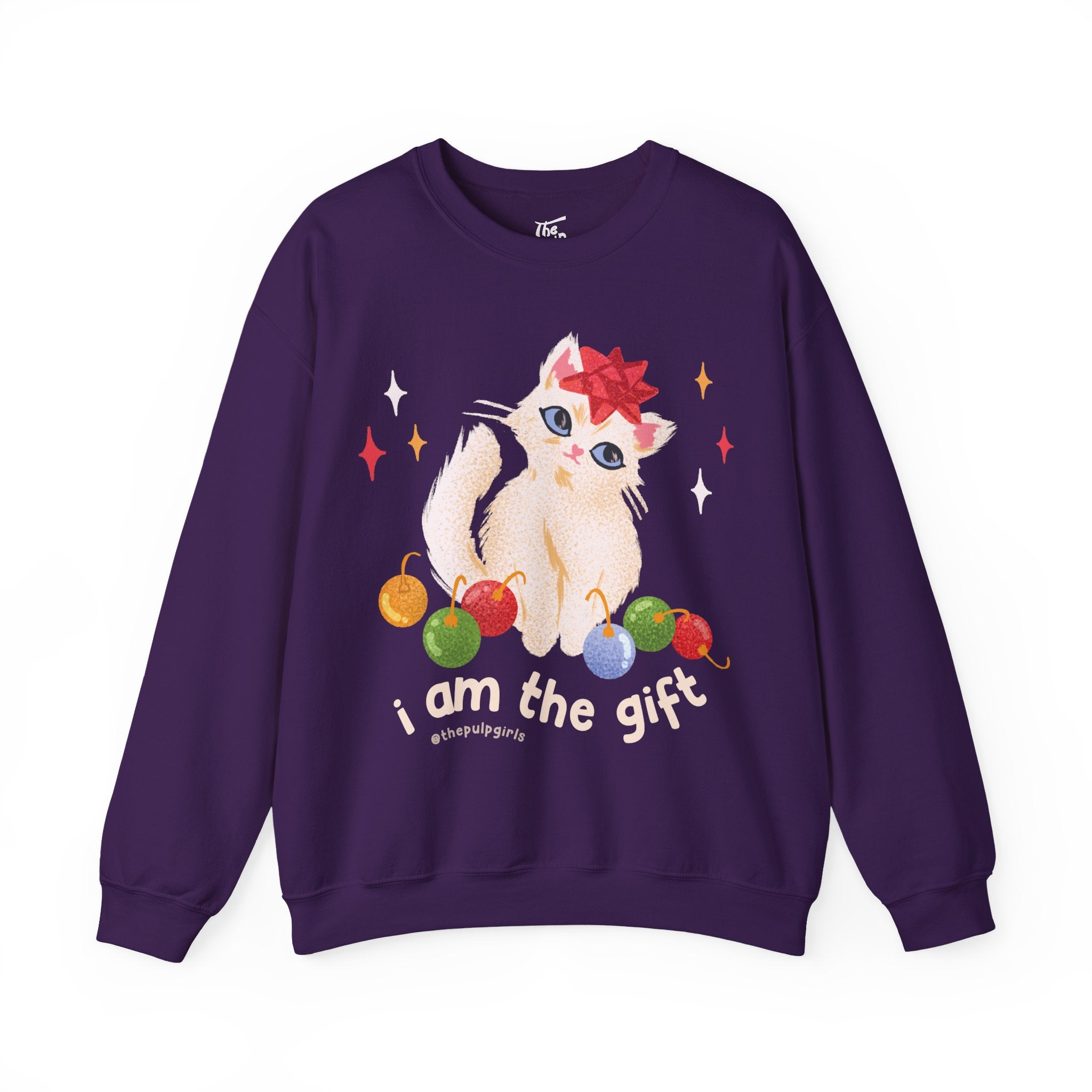 “I AM THE GIFT” Christmas Cat Sweatshirt