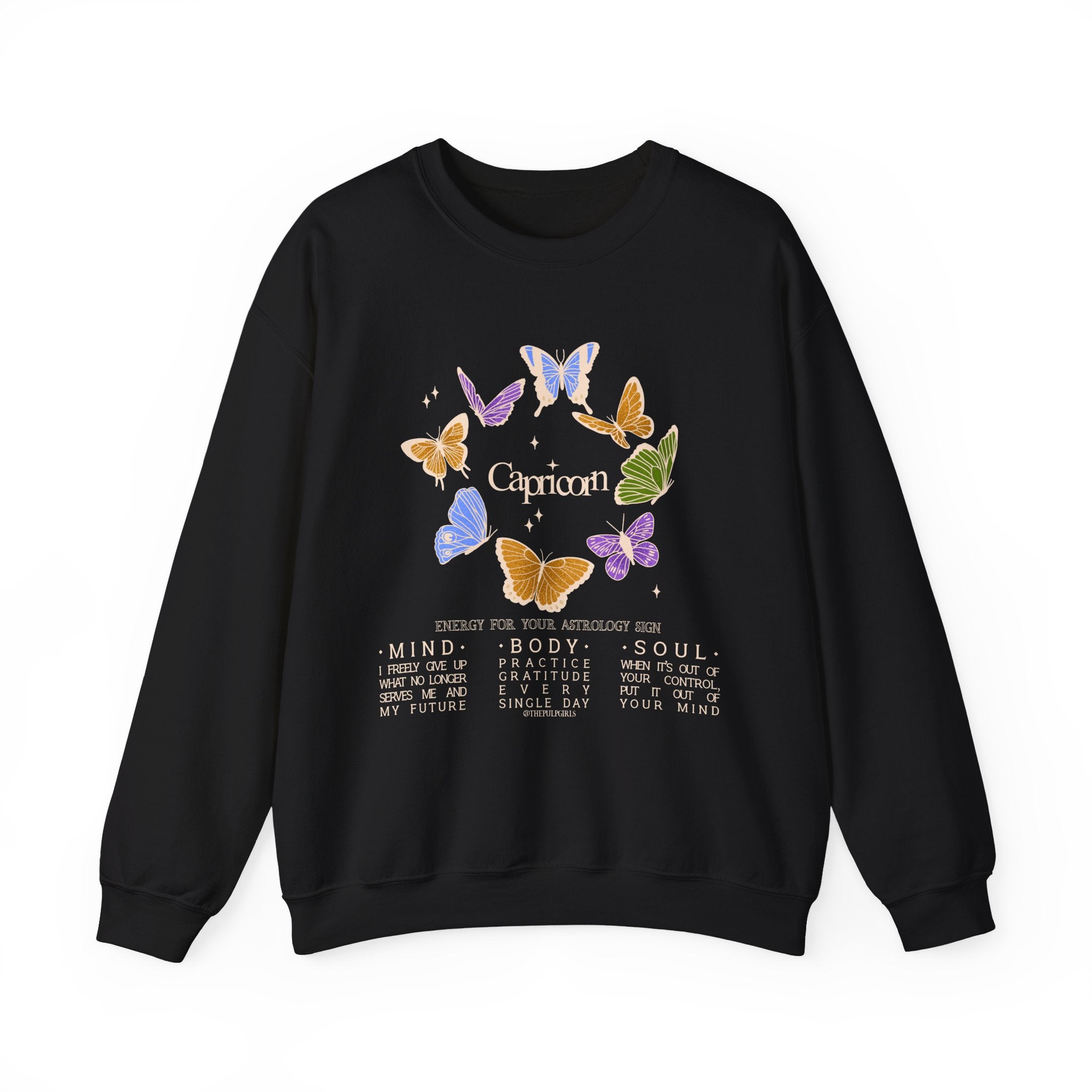 Capricorn Butterfly Astrology Crewneck