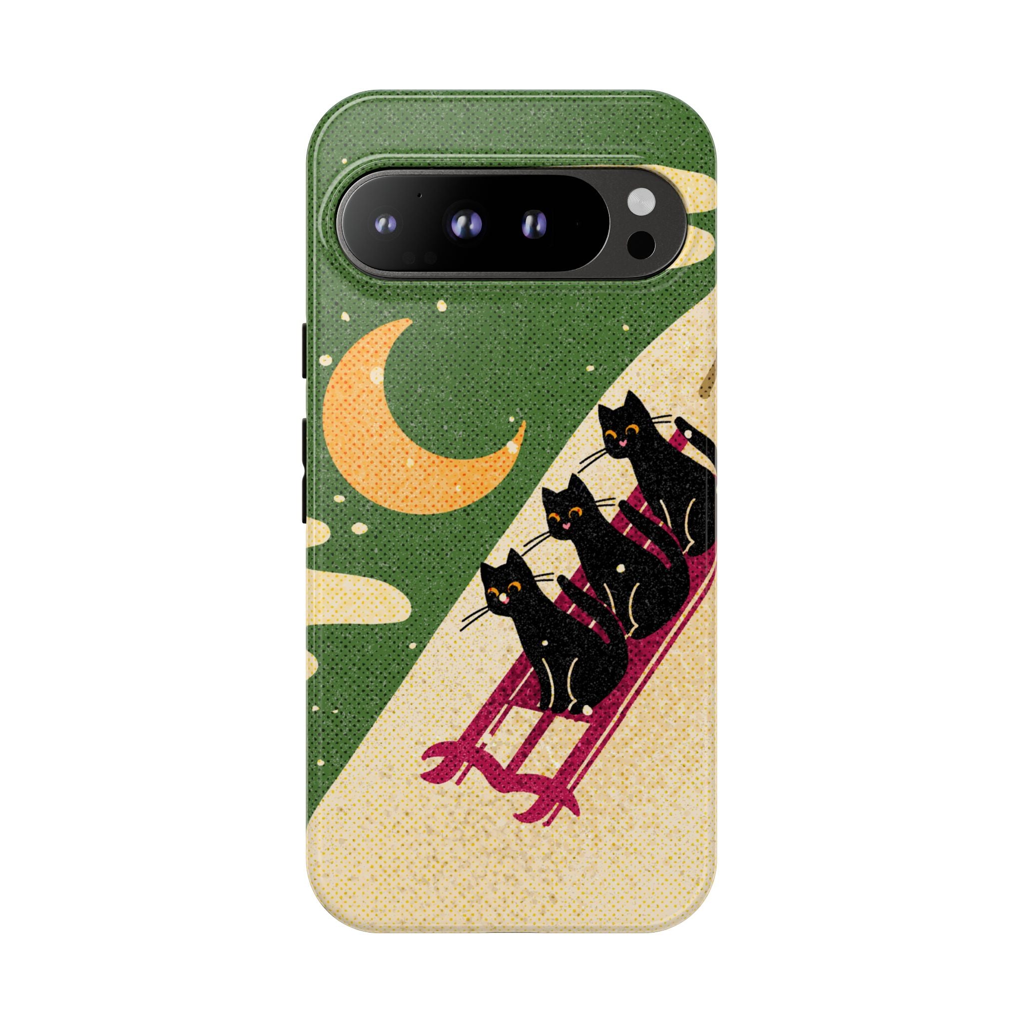 Sledding Kitties Phone Case