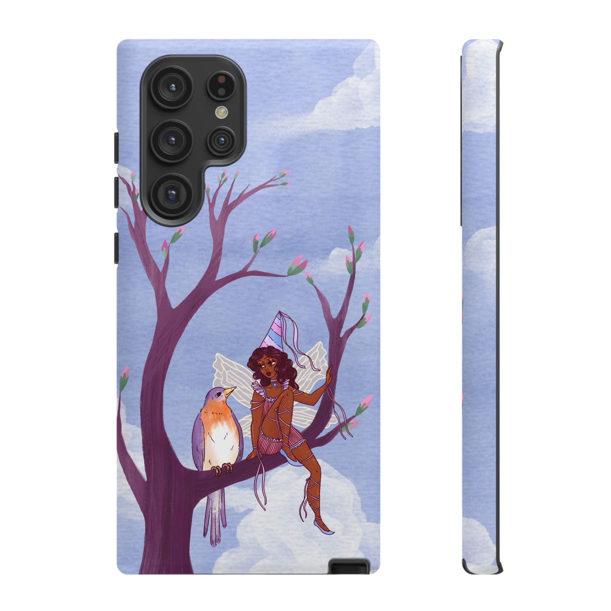 Purple Bird & Fairy Phone Case
