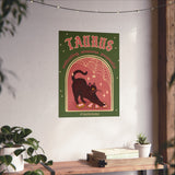 Taurus Spooky Cat Astrology Art Print