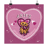 Aries Lover Dog Art Print