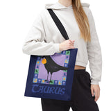 Taurus Whimsical Crow Tote Bag