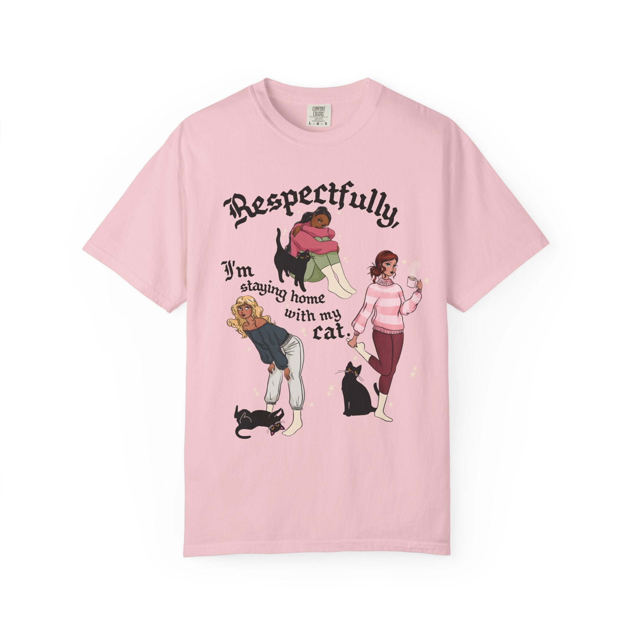 Staying Home With My Cat Tee