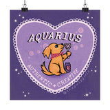 Aquarius Lover Dog Art Print