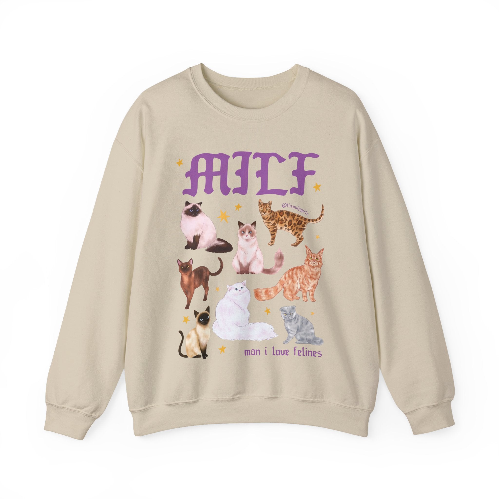 Man I Love Felines MILF Crewneck Sweatshirt