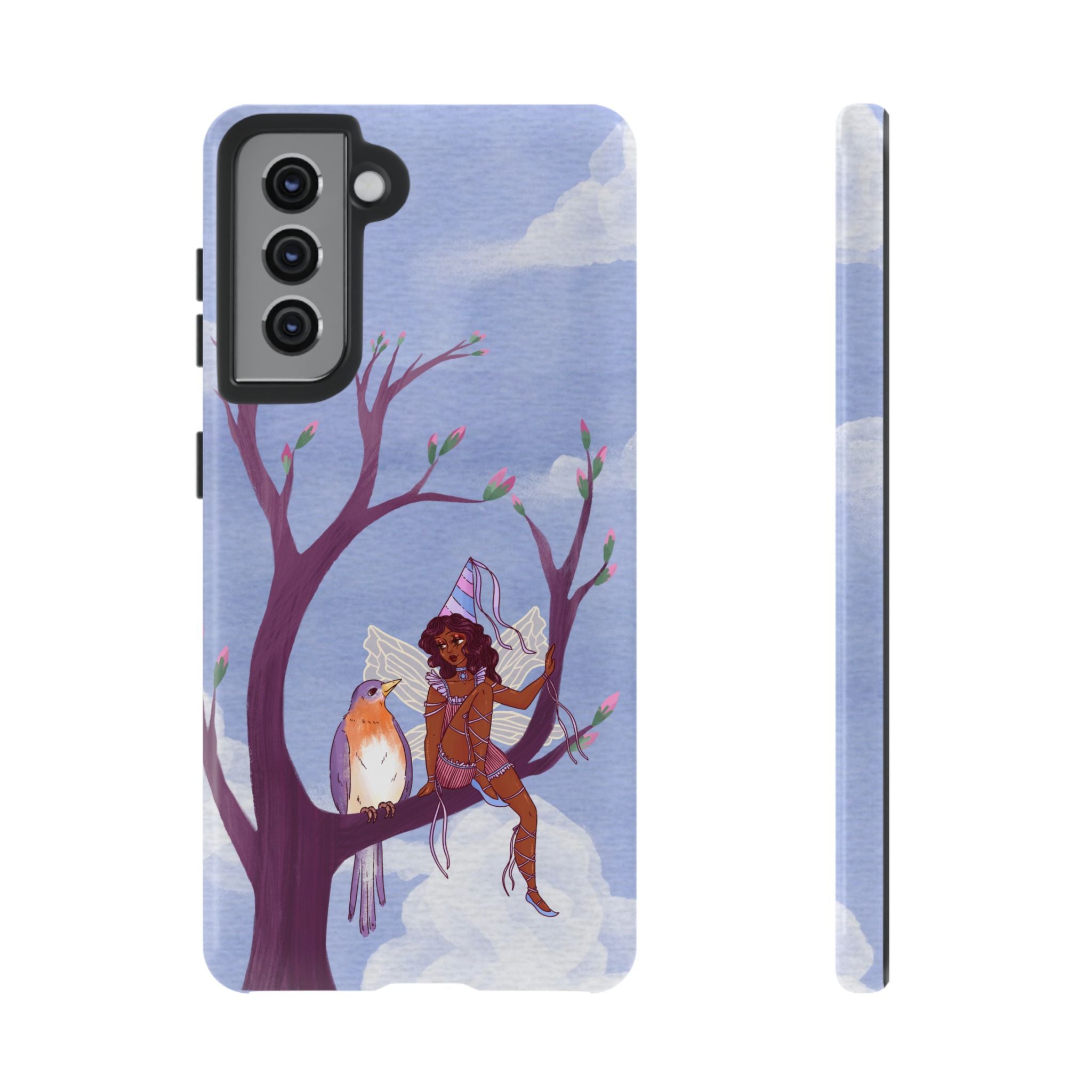 Purple Bird & Fairy Phone Case