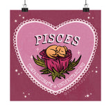 Pisces Lover Dog Art Print