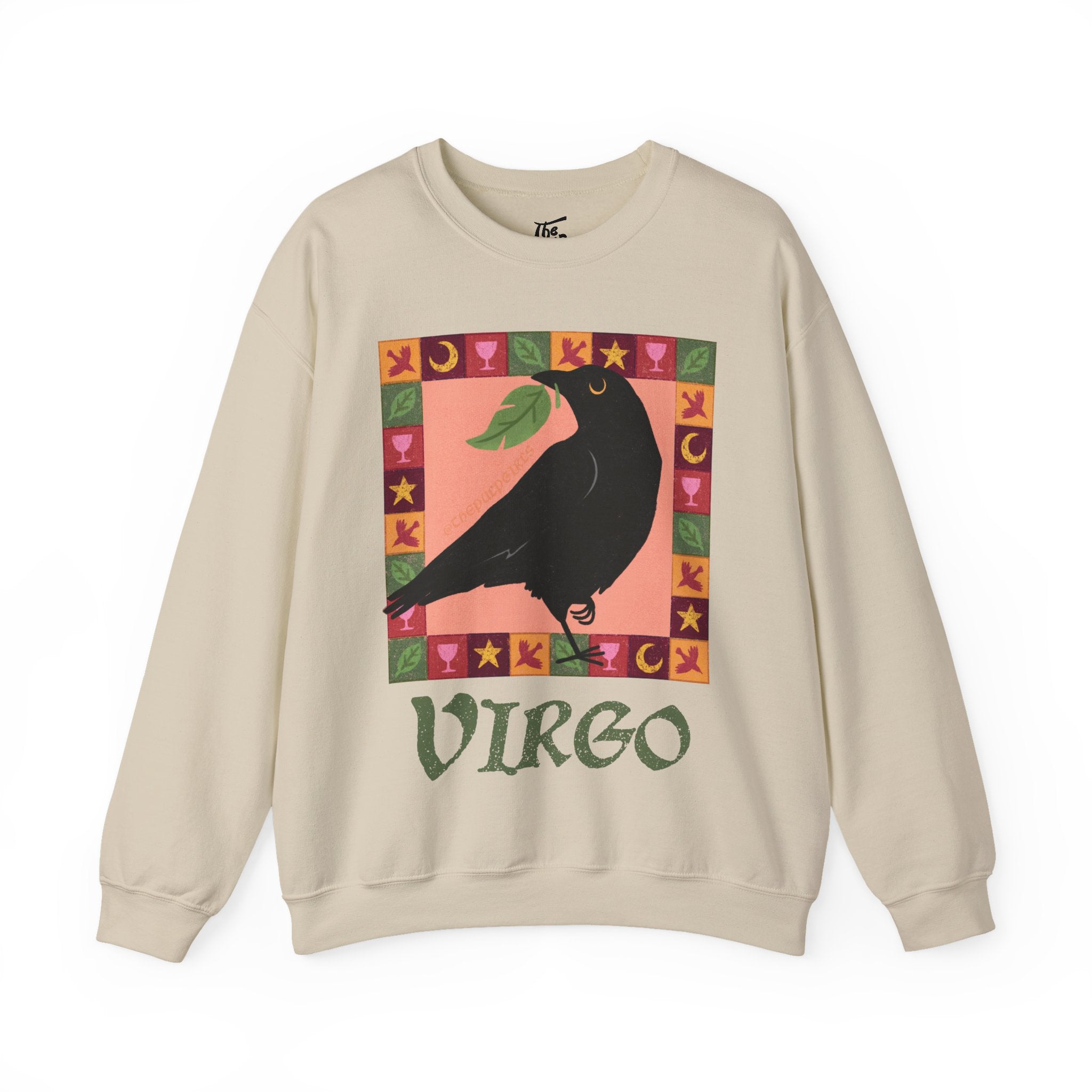 Virgo Whimsical Crow Crewneck Sweatshirt