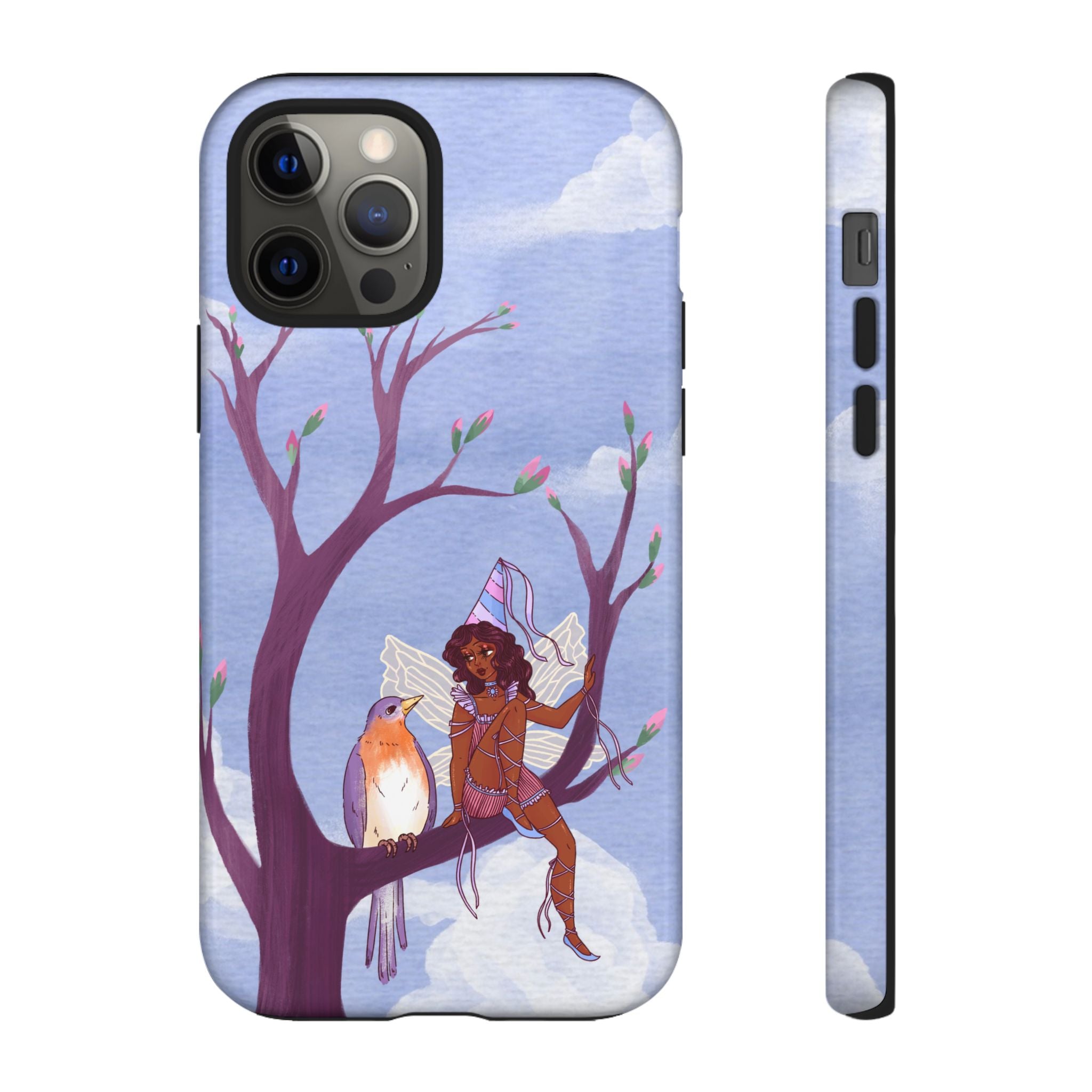 Purple Bird & Fairy Phone Case