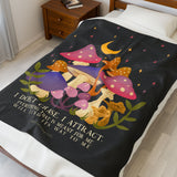 “I Don’t Chase, I Attract” Mushroom Affirmation Blanket
