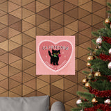 Capricorn Love Cat Art Print