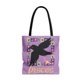 Pisces Whimsical Crow Tote Bag