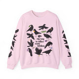 On My Way To Collect More Trinkets Crow Crewneck Sweatshirt