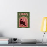 Taurus Spooky Cat Astrology Art Print
