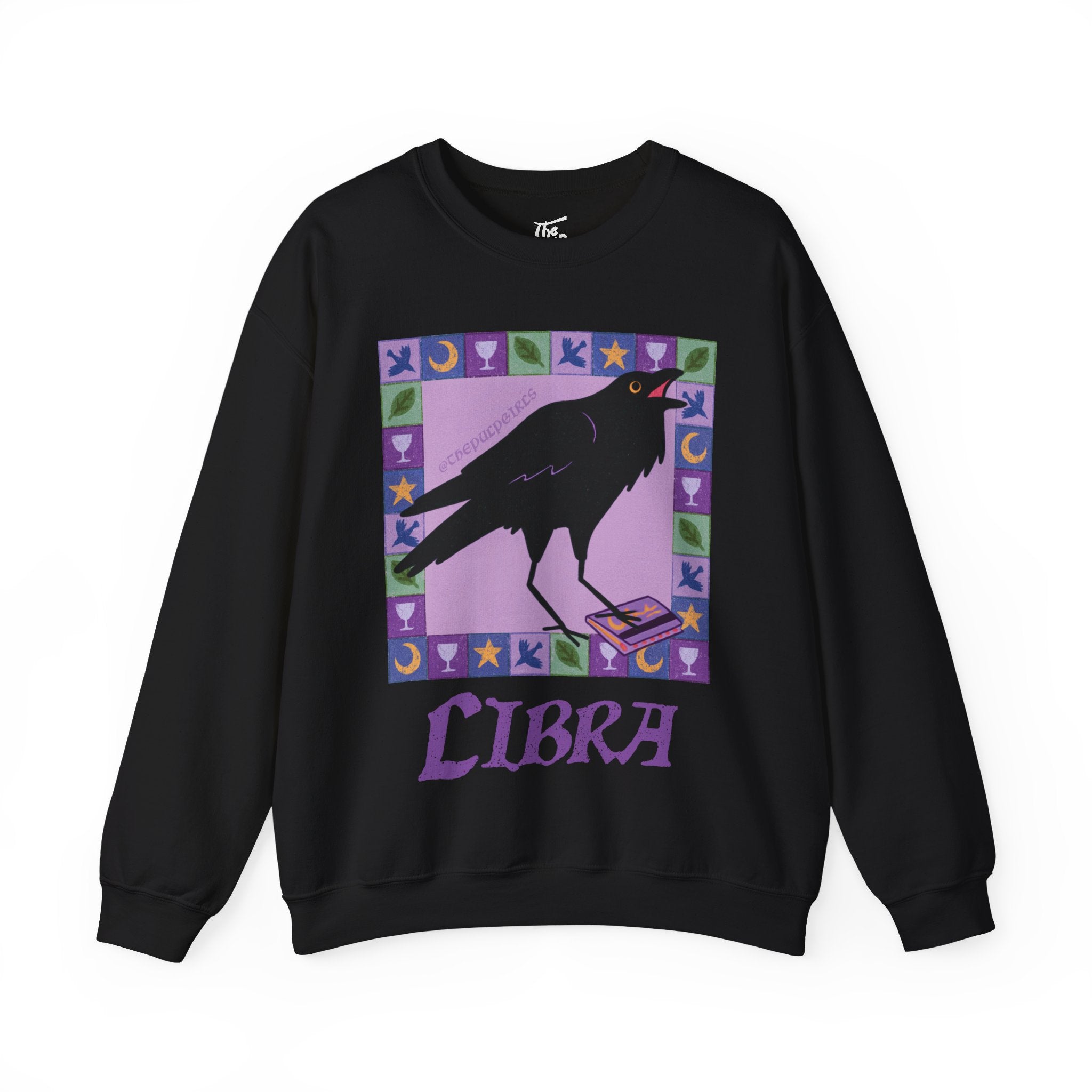 Libra Whimsical Crow Crewneck Sweatshirt